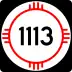 State Road 1113 marker