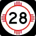 State Road 28 marker