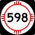 State Road 598 marker