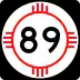 State Road 89 marker