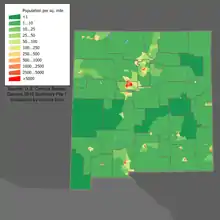 Image 31New Mexico population density map (from New Mexico)