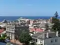 Looking east from Jesmond House with Nobbys Head and Stockton Beach in the background.