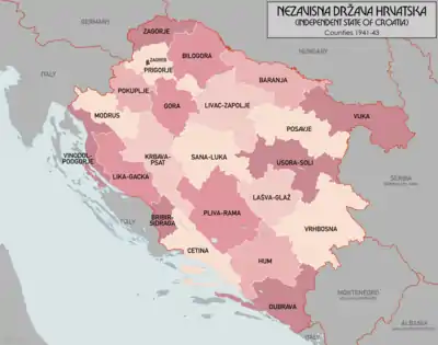 Image 35Bosnia within the Independent State of Croatia (NDH), 1942 (from History of Bosnia and Herzegovina)