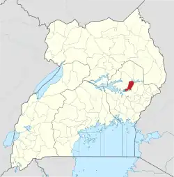 District location in Uganda