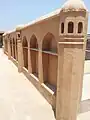 Carved niches on a rooftop