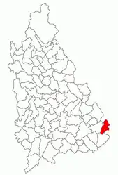 Location in Dâmbovița County