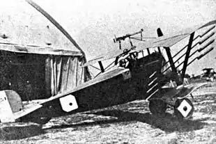 Nieuport 16 with Le Prier anti-balloon rockets