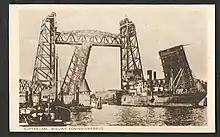 Postcard with the newly opened Nieuwe Koninginnebrug in the foreground, and De Hef behind it.