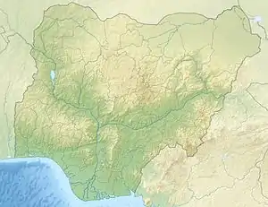 Map showing the location of Okomu National Park