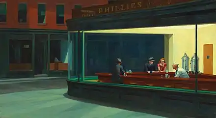 Image 58Edward Hopper, Nighthawks, 1942, an American Scene painting (from History of painting)