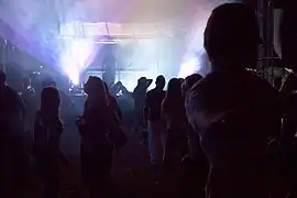 Dance party on the beach, Thailand