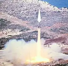 Nike-Hercules firing at NAMFI by 220 Squadron RNLAF, from Souda Bay, Greece