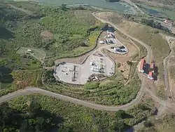 Aerial view of SF-88L, facing north