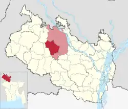 Location of Nilphamari Sadar