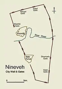 City plan of Nineveh