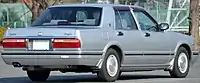 Brougham sedan rear view