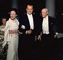 President Richard Nixon with the Duchess of Windsor alongside the Duke of Windsor in 1970