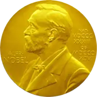 The Nobel Prize medallion.