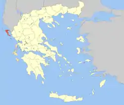 Corfu within Greece