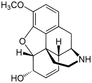 Chemical structure of norcodeine.