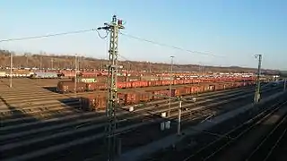 View from the Dachauer Straße to the marshalling yard