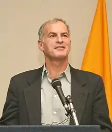 Finkelstein giving a talk at Suffolk University in 2005