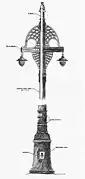 Drawing for Norrmalmstorg's lighting poles, 1911