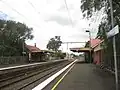 Southbound view of the former ground level station in November 2008