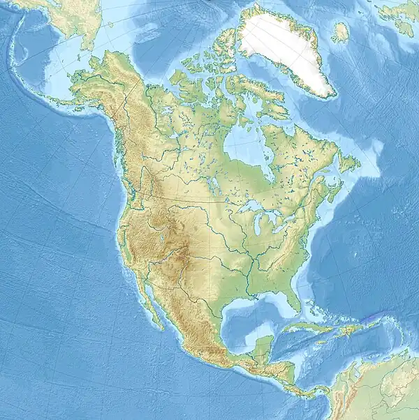 Map showing the location of Denali National Park and Preserve