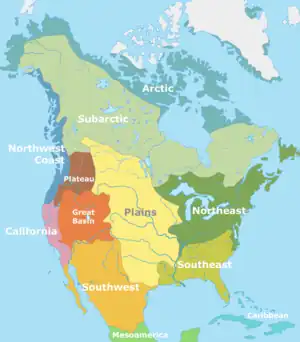 Image 7Areas of Indigenous peoples in North America at time of European colonization (from Indigenous peoples of the Americas)