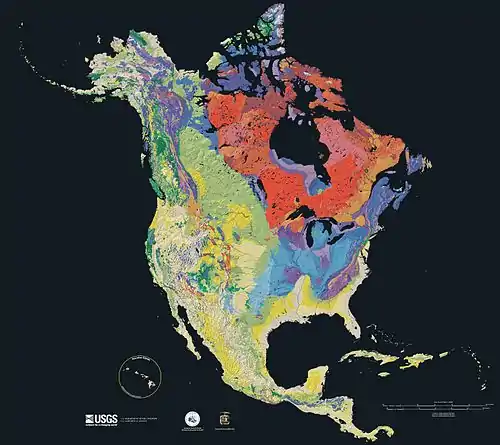 Map with color and texture (from History of Earth)