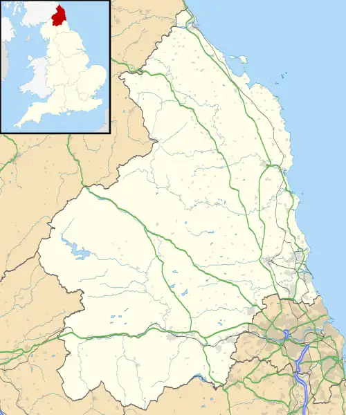 Newton is located in Northumberland