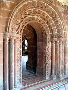 An elaborately decorated archway