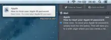 Notification Center, a sidebar application that displays notifications.