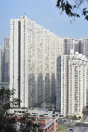 A view of Nova Taipa Gardens from adjacent hills.