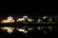 A view across the Volkhov at night