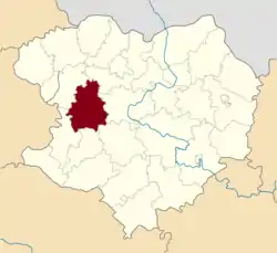 Raion location in Kharkiv Oblast