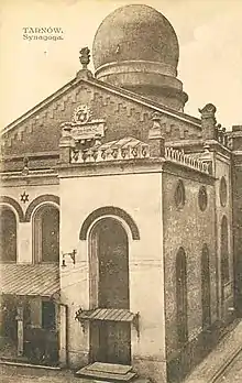 New Synagogue in Tarnów (completion of the construction; opened in 1908, destroyed by the Nazis in 1939)