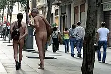 Image 45Couple walking naked in the streets of Barcelona, Spain (from Naturism)