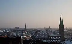 View over Nuremberg's Old Town from the Nuremberg Castle