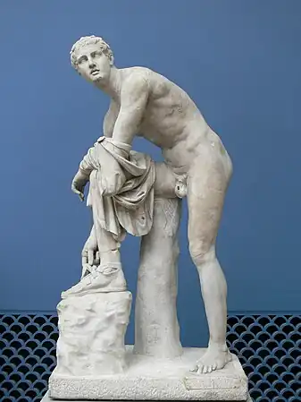 Hermes Sandalbinder from Hadrian's Villa now at Ny Carlsberg Glyptotek, Copenhagen