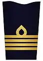 Sleeve insignia on innerkavaj m/48 ("inner jacket m/48") for a colonel.(2000–present)