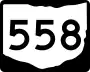 State Route 558 marker