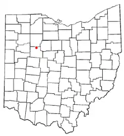 Location of Dunkirk, Ohio