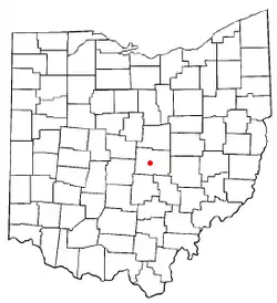 Location of Granville, Ohio