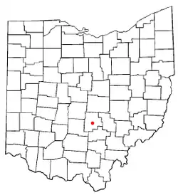 Location of Lancaster, Ohio