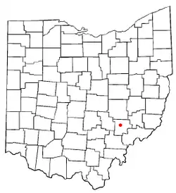 Location of Malta, Ohio