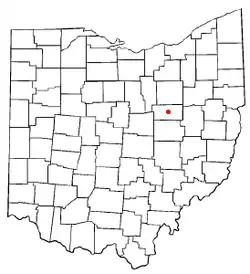 Location of Millersburg, Ohio