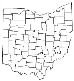 Location of Roswell, Ohio