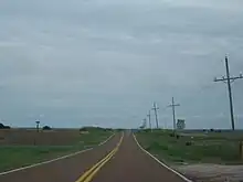 Southbound SH-132 in Grant County, just south of Manchester